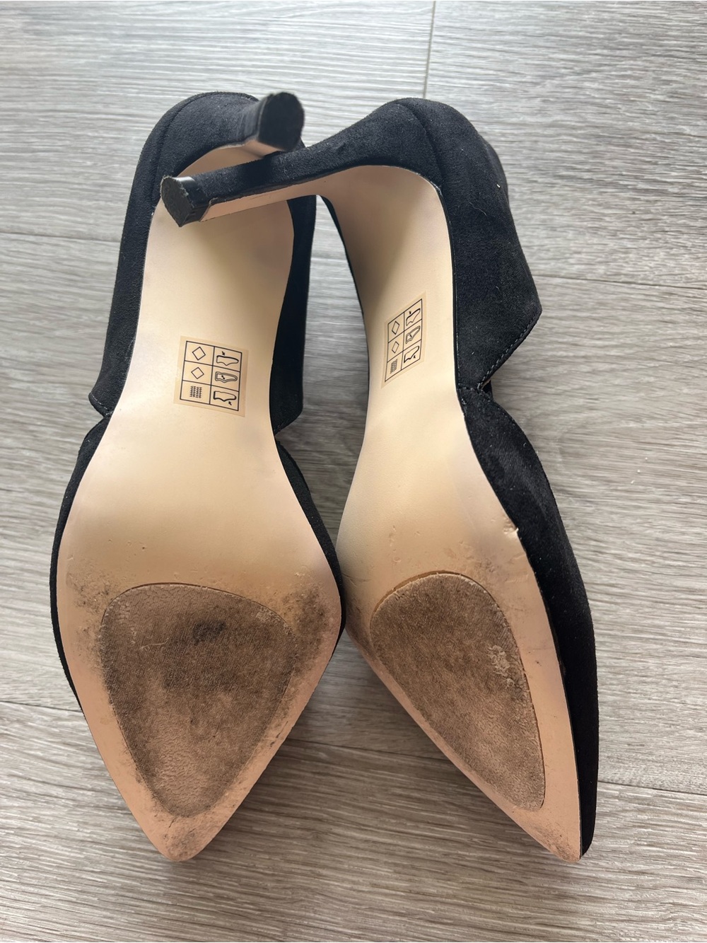 JustFab Latia Black Suede Pointed-Toe Heels - Picture 5 of 7
